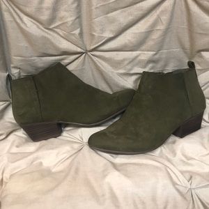 Olive Green Booties